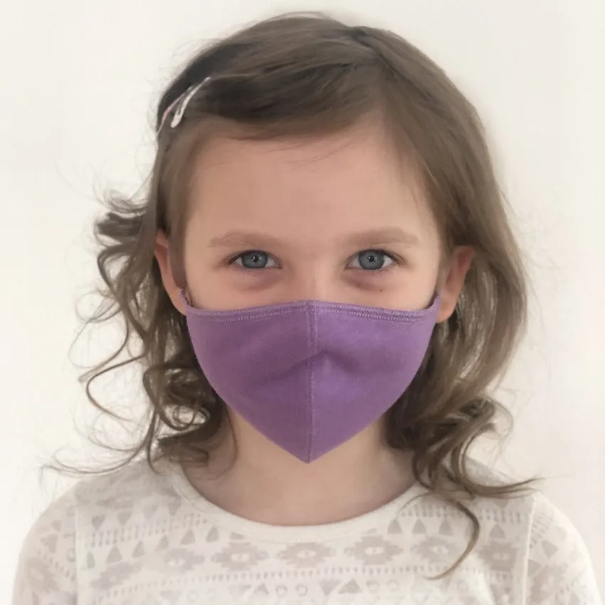 Mask | Oval | Violet | Kids 6-9 | 2-Layers | Soft Cotton
