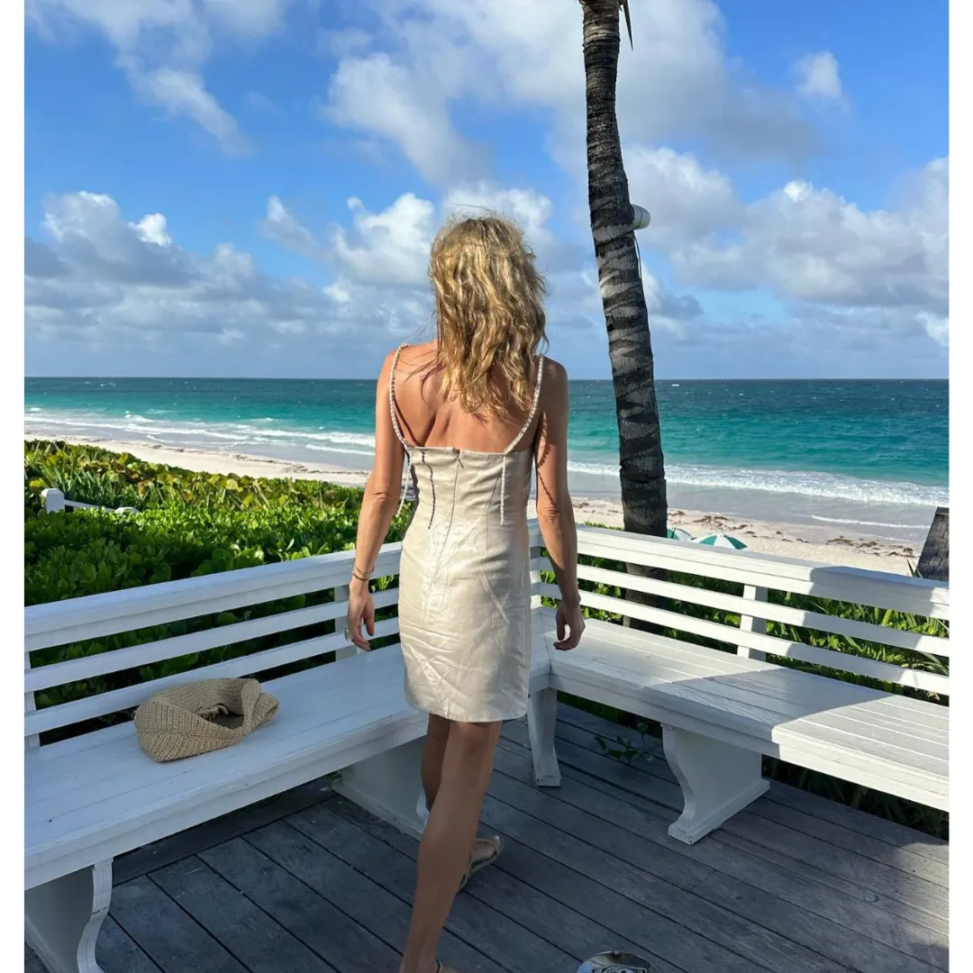 MASON'S DAUGHTER Sara Dress, Metallic Linen