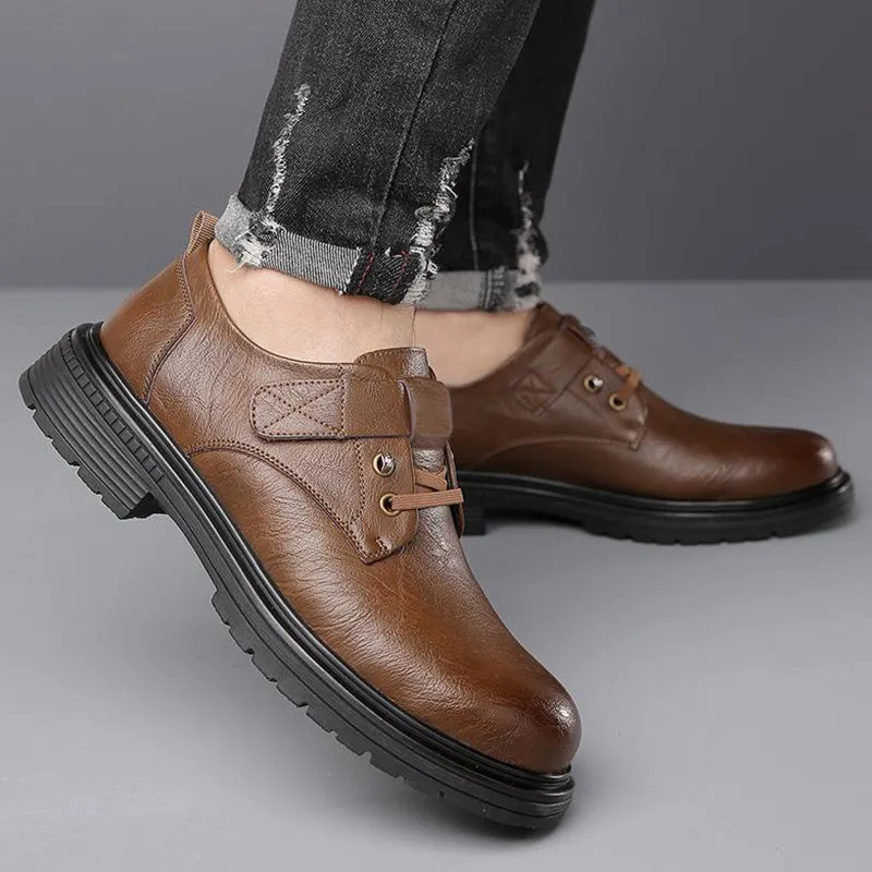 Men's Breathable Retro PU Leather Soft Sole Shoes44% OFF