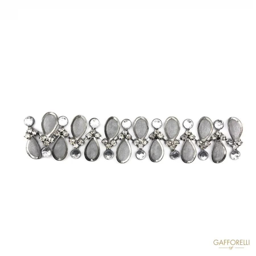 Metal and Rhinestones Chain A222 - Gafforelli Srl