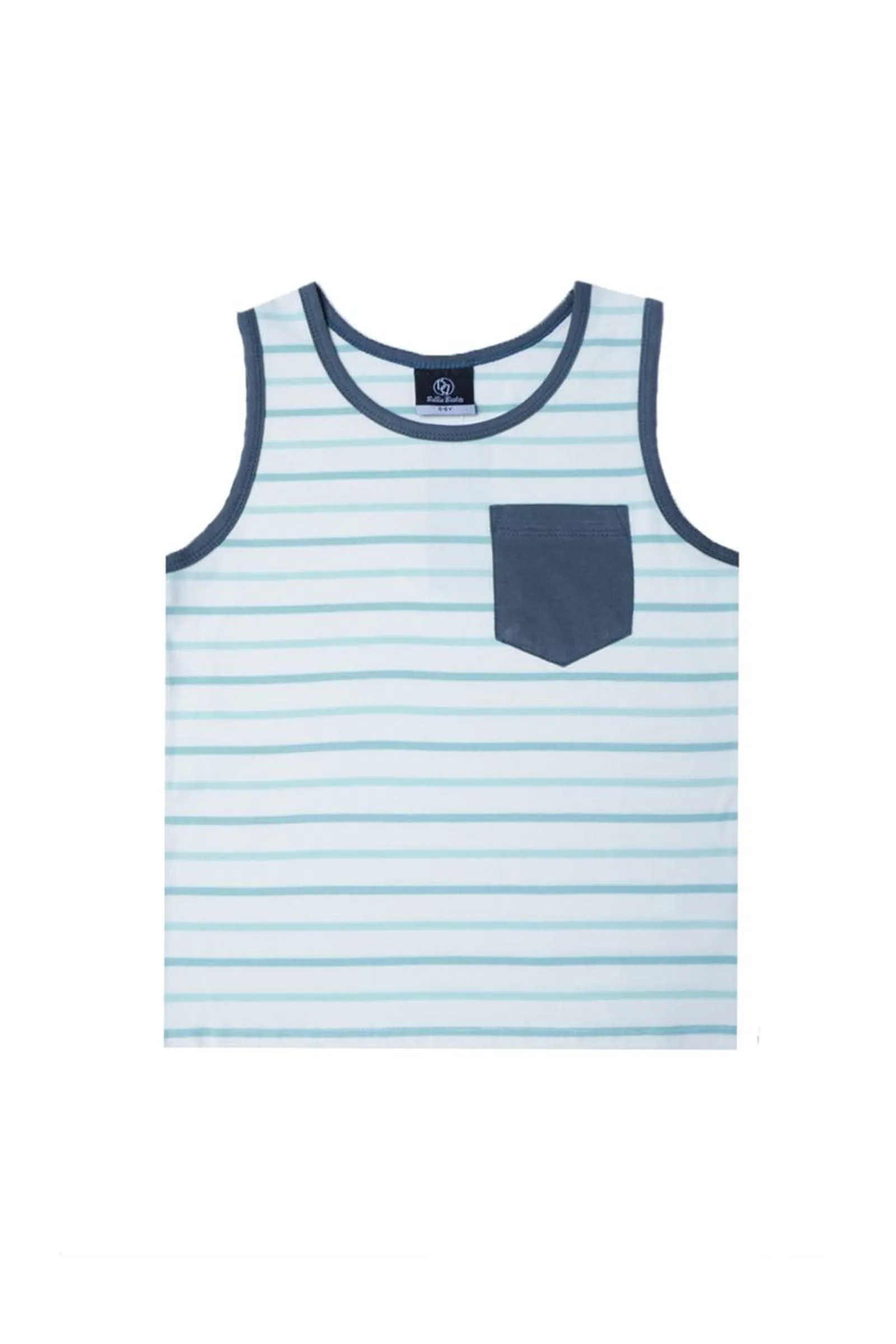 Mint-Ecru Striper Sando