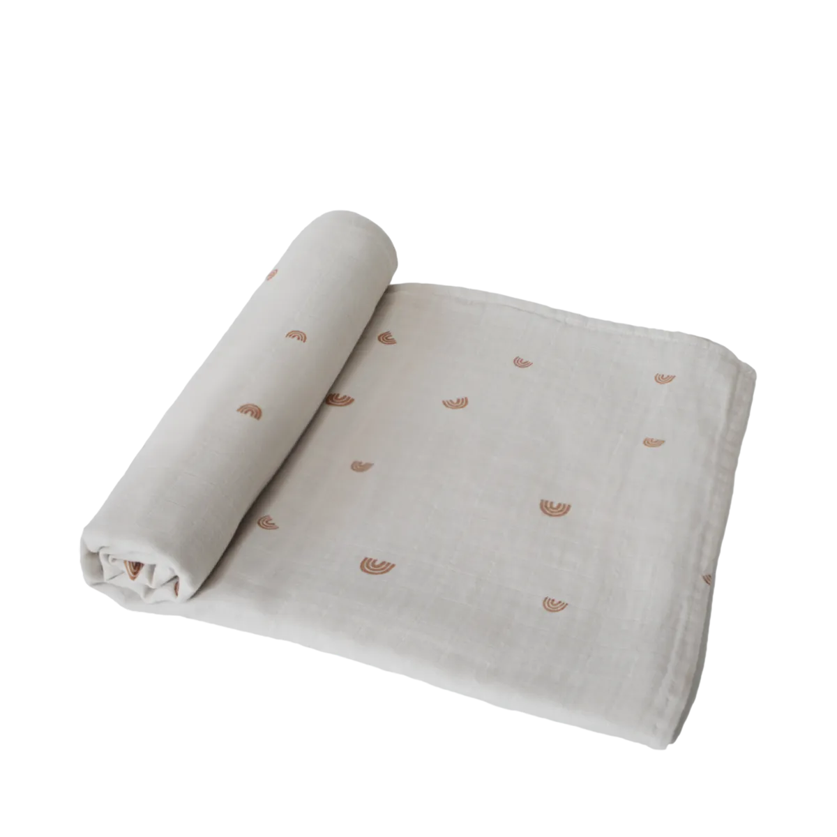 Muslin Swaddle Blanket Organic Cotton (Rainbows)