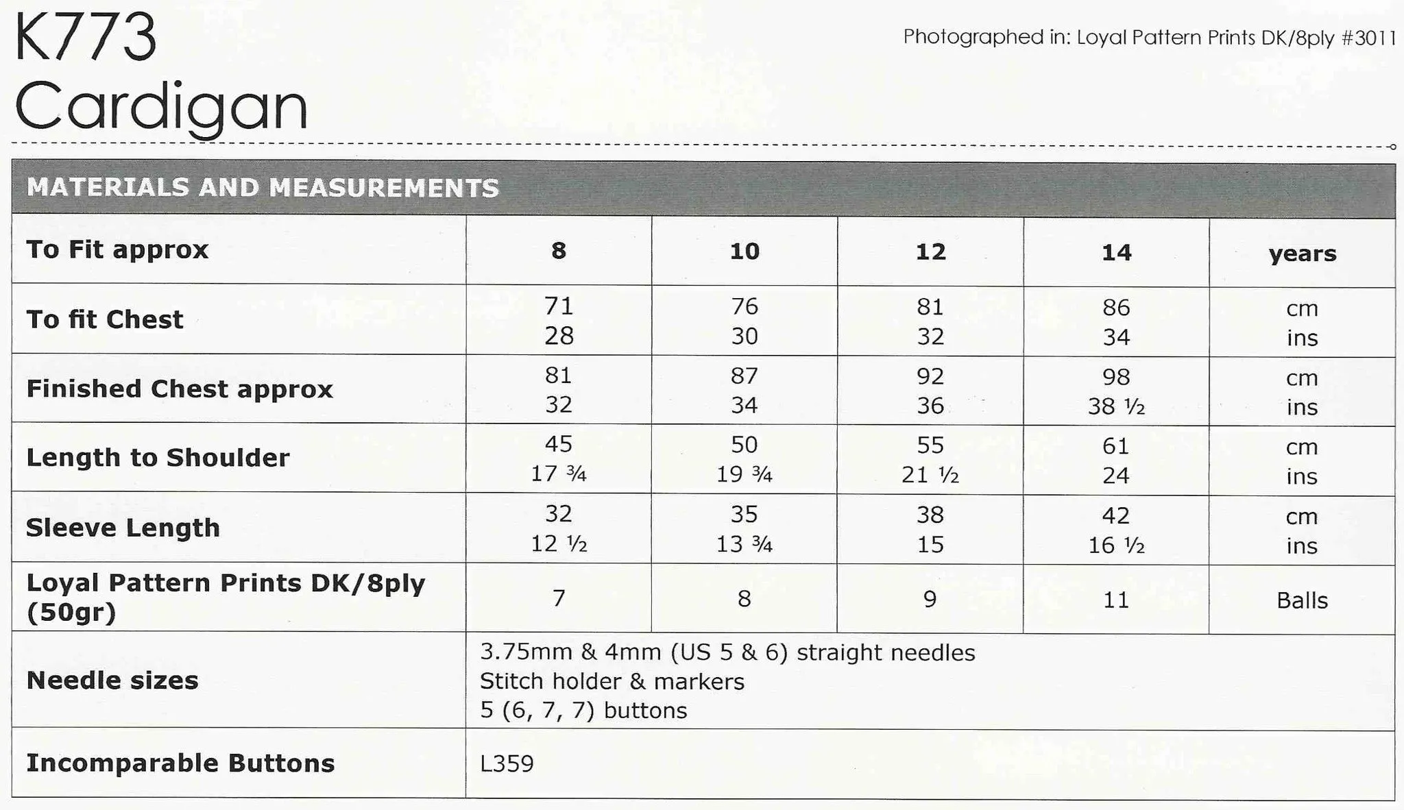 NATURALLY LEAFLET K773