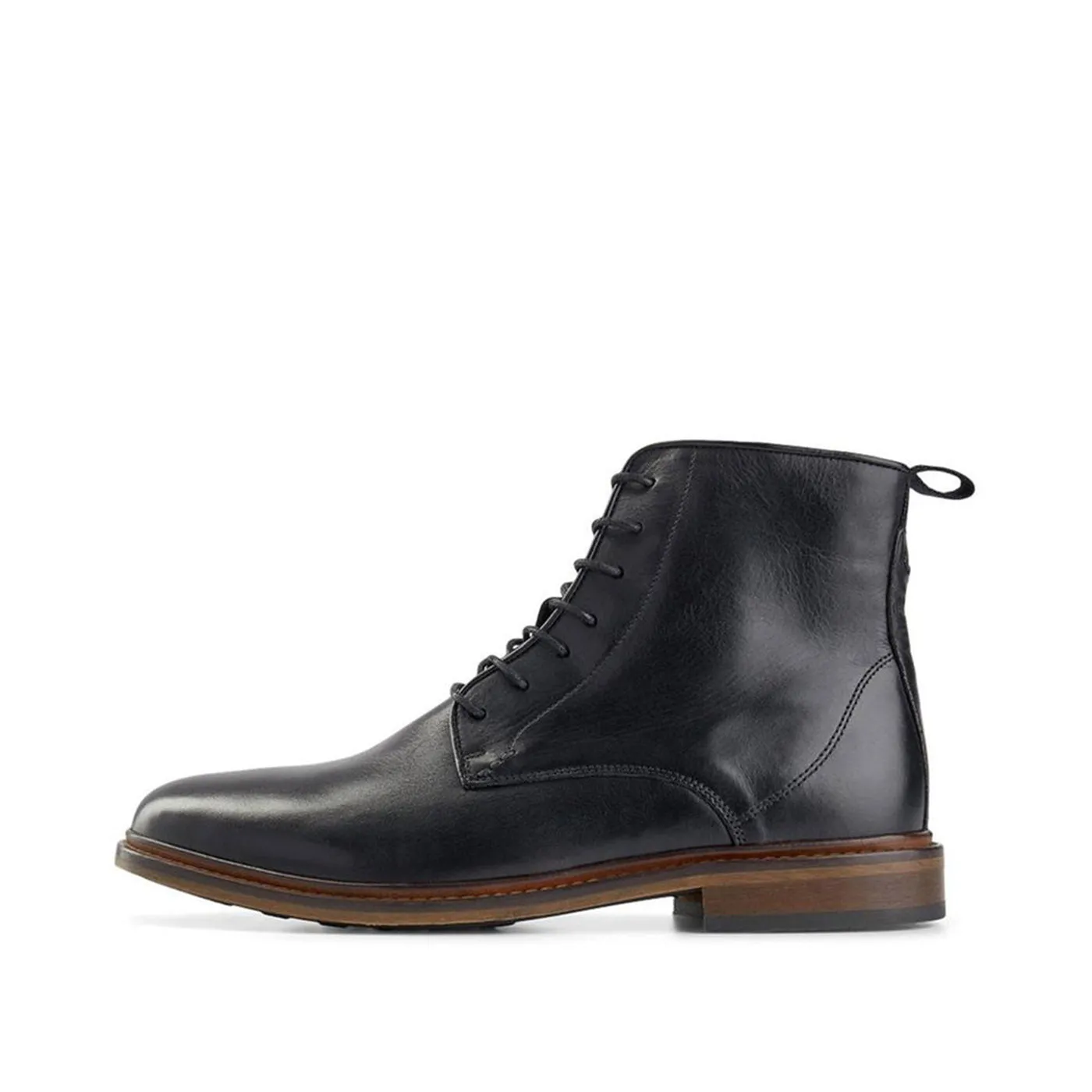 Optimized Title: Mens Black Leather Stivaletti - Stylish and Durable Boots