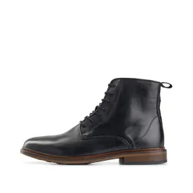 Optimized Title: Mens Black Leather Stivaletti - Stylish and Durable Boots