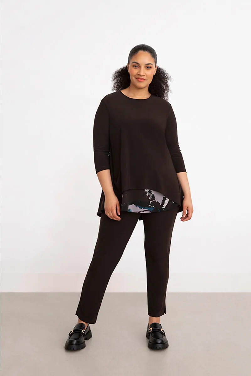 Nu Whisper Split Back Top | Coffee/Mineral