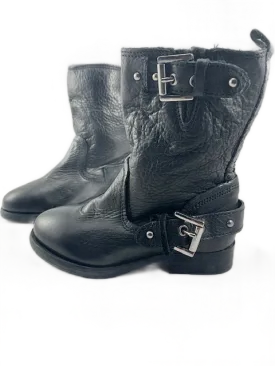 NWT ZARA LEATHER MOTO BOOTS (SZ 9)