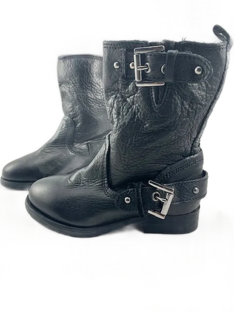 NWT ZARA LEATHER MOTO BOOTS (SZ 9)