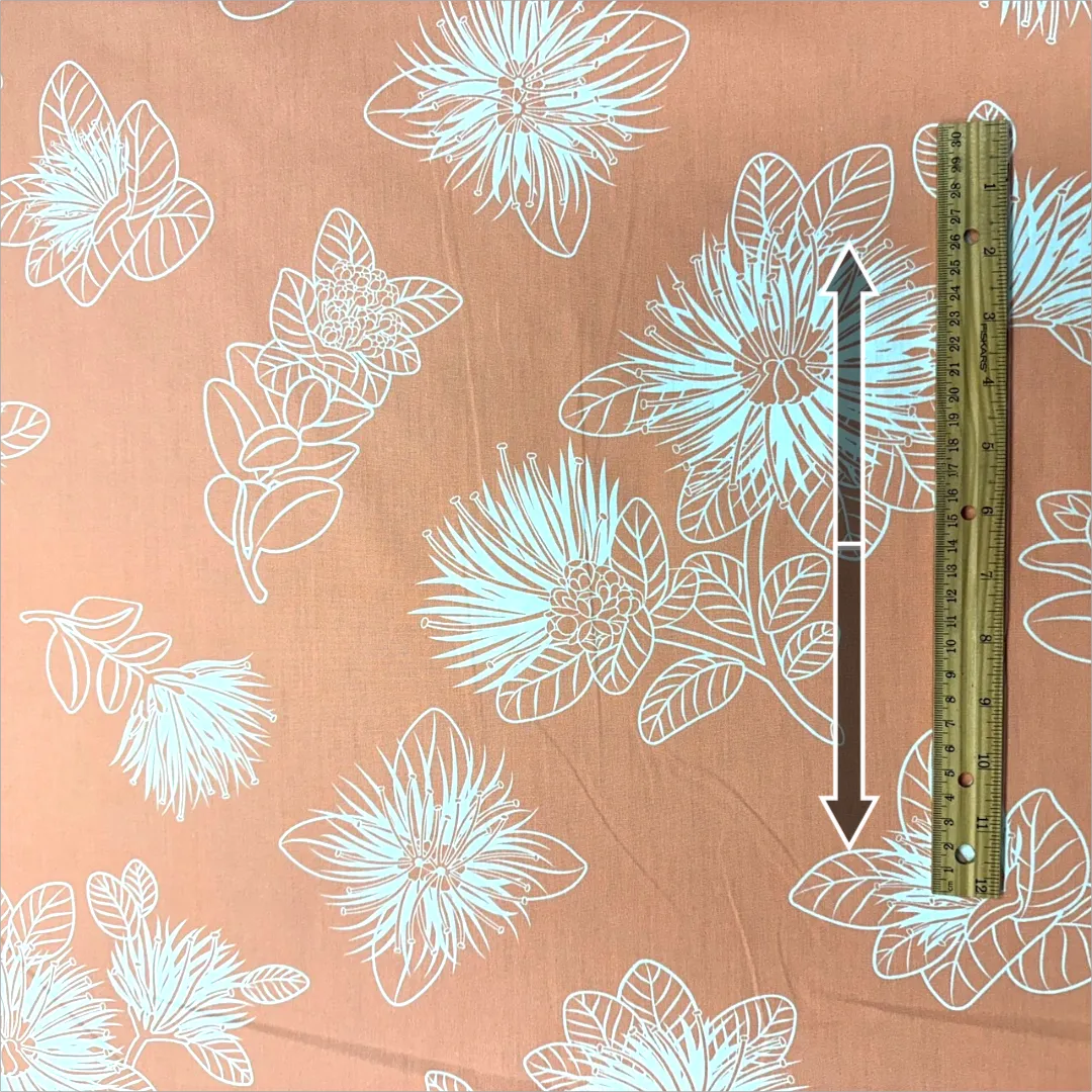 Ohia Flower Print Hawaiian Fabric - Pink