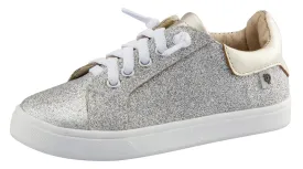 Old Soles Boy's and Girl's Glamfull Leather Sneakers, Glam Argent/Gold