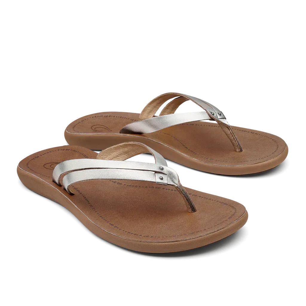 Olukai Kapehe Luana Sandal - Silver / Sahara