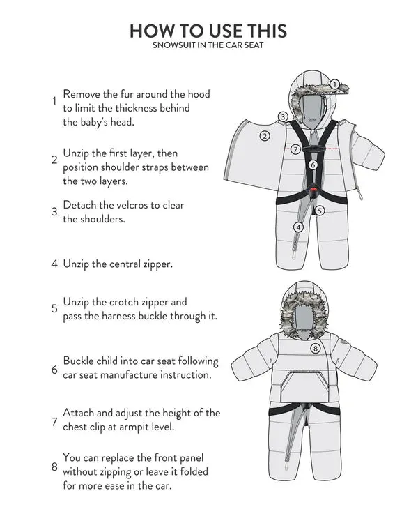 One Piece Baby Hooded Snowsuit Printed Vintage Flowers Designed For Car Seat