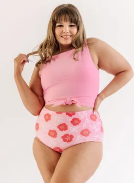 Pink Knotted Crop Top