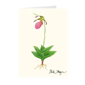 Pink Lady's Slipper Notecards