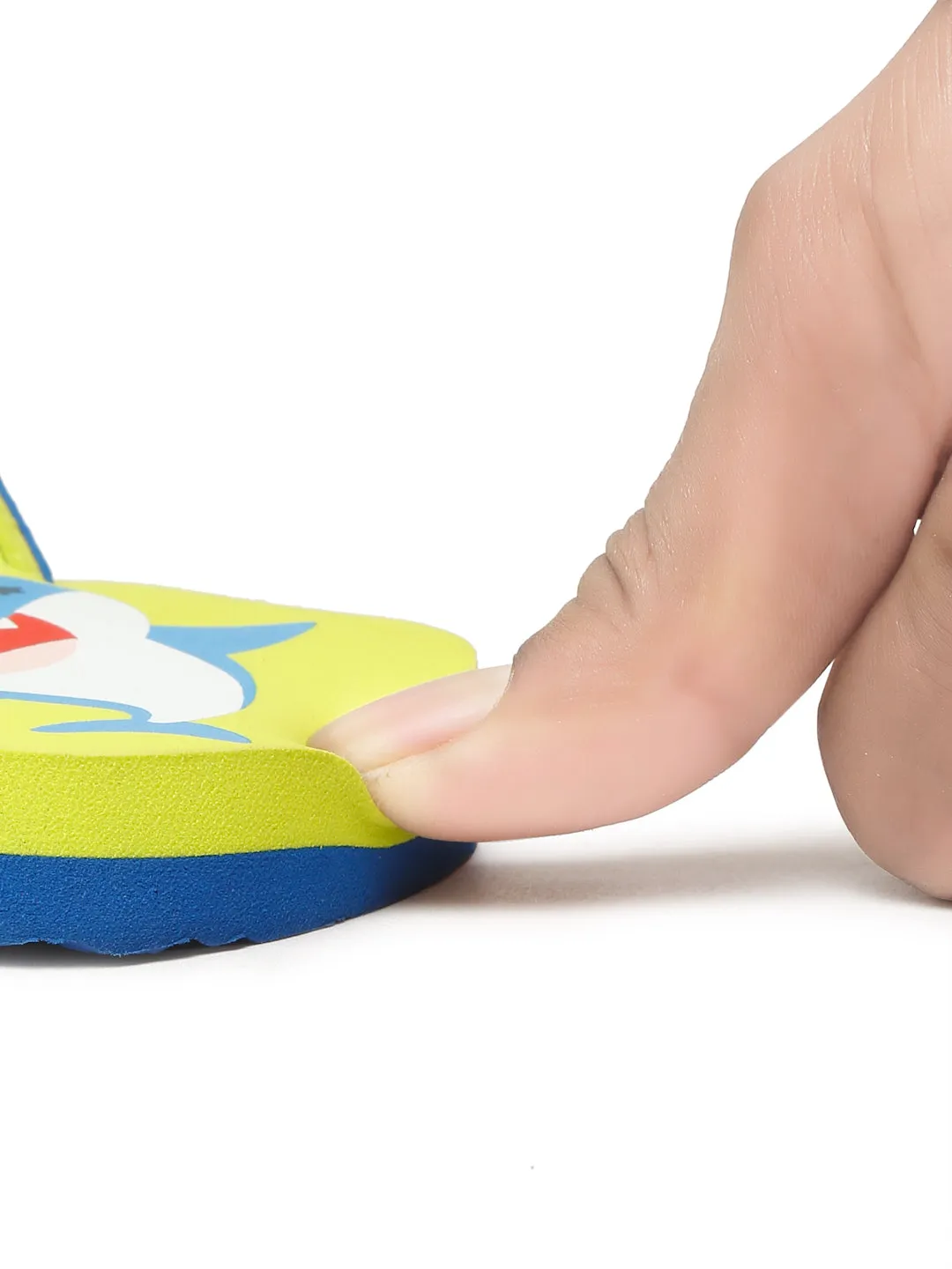 Premium Shark V-Shape Flip-flops With Foxing for Boys and Girls (Lime Green)