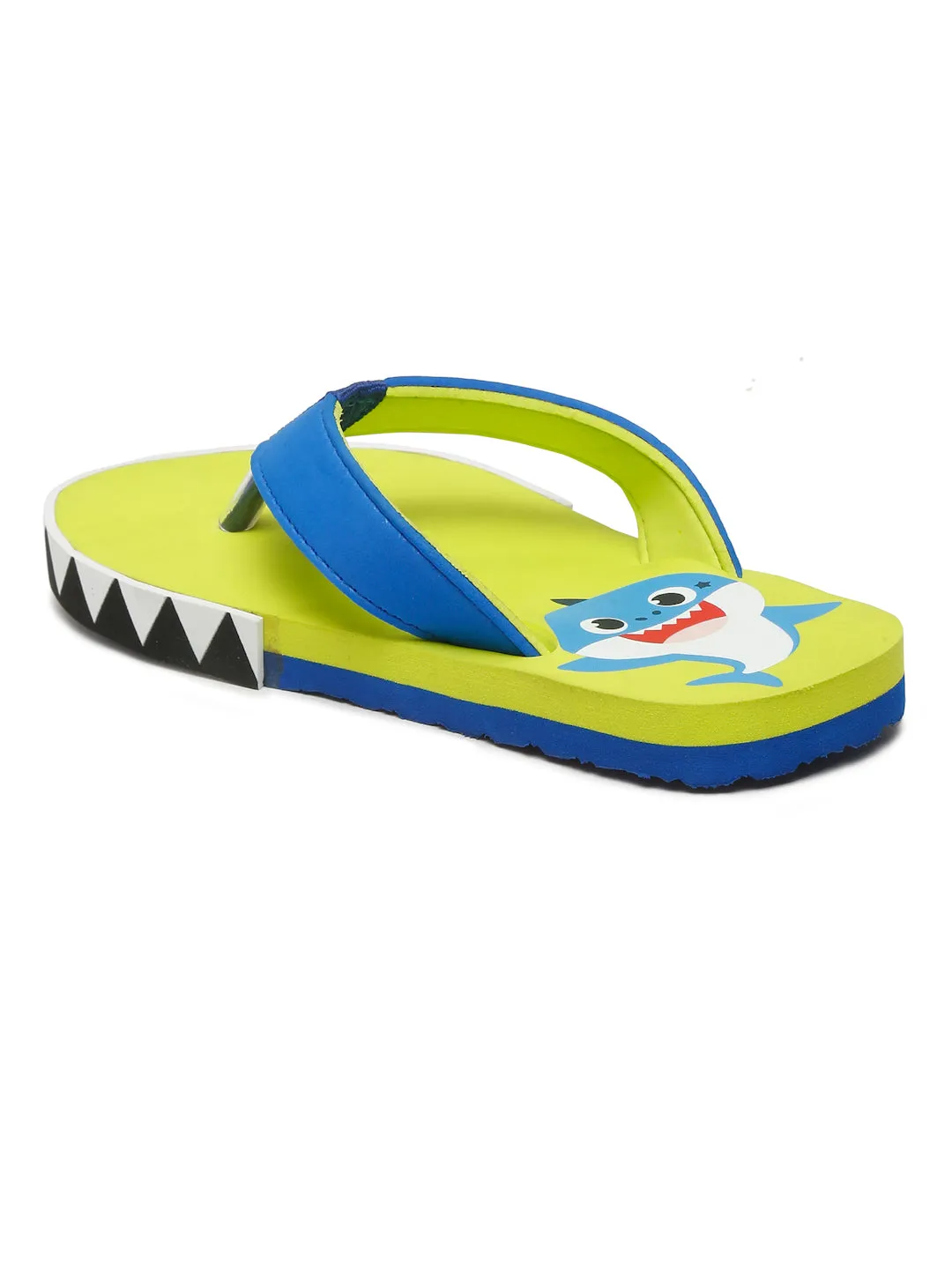 Premium Shark V-Shape Flip-flops With Foxing for Boys and Girls (Lime Green)