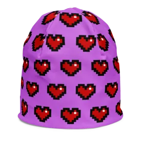 Purple Squad Hearts Kids Beanie