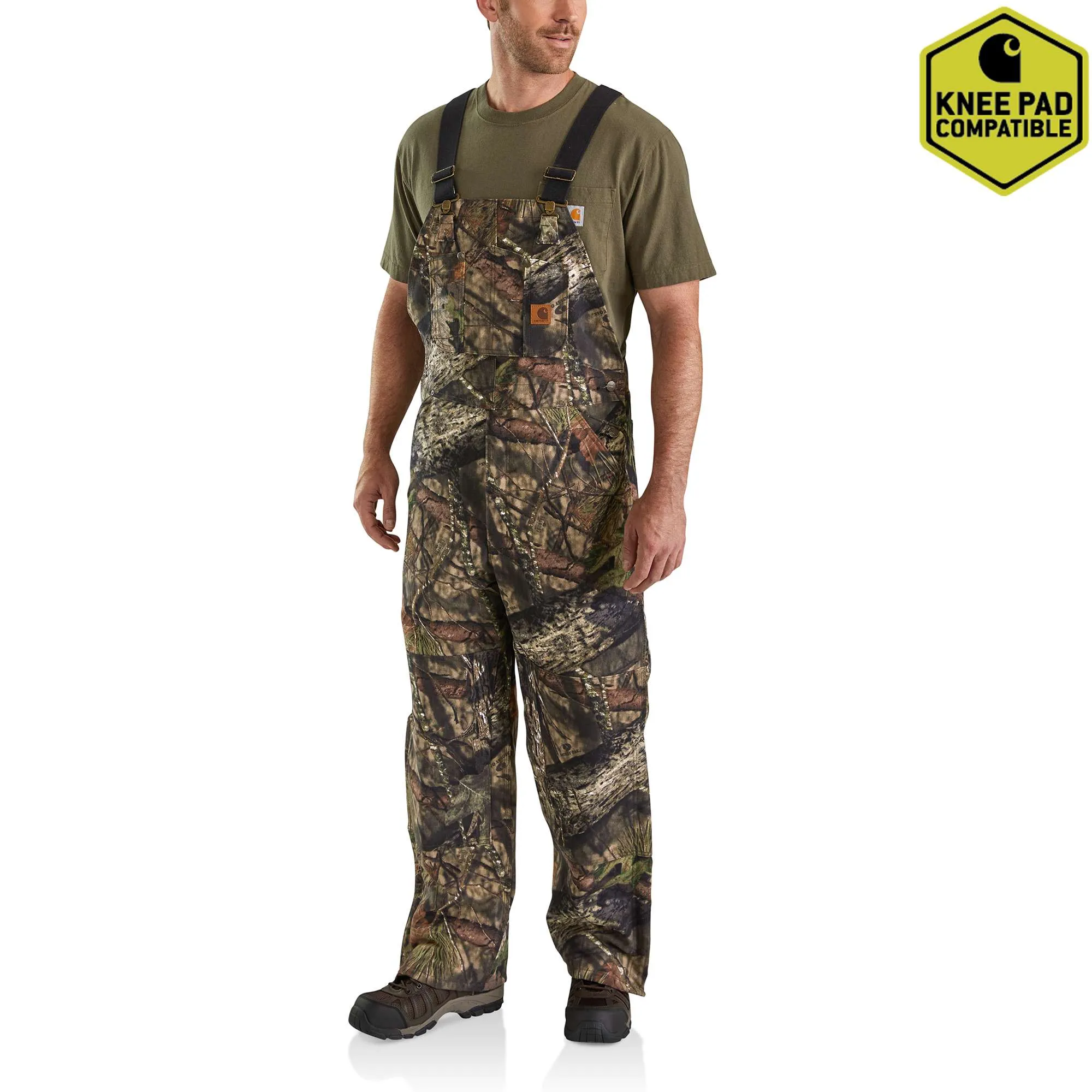 Quilt Lined Camo Bib Overalls