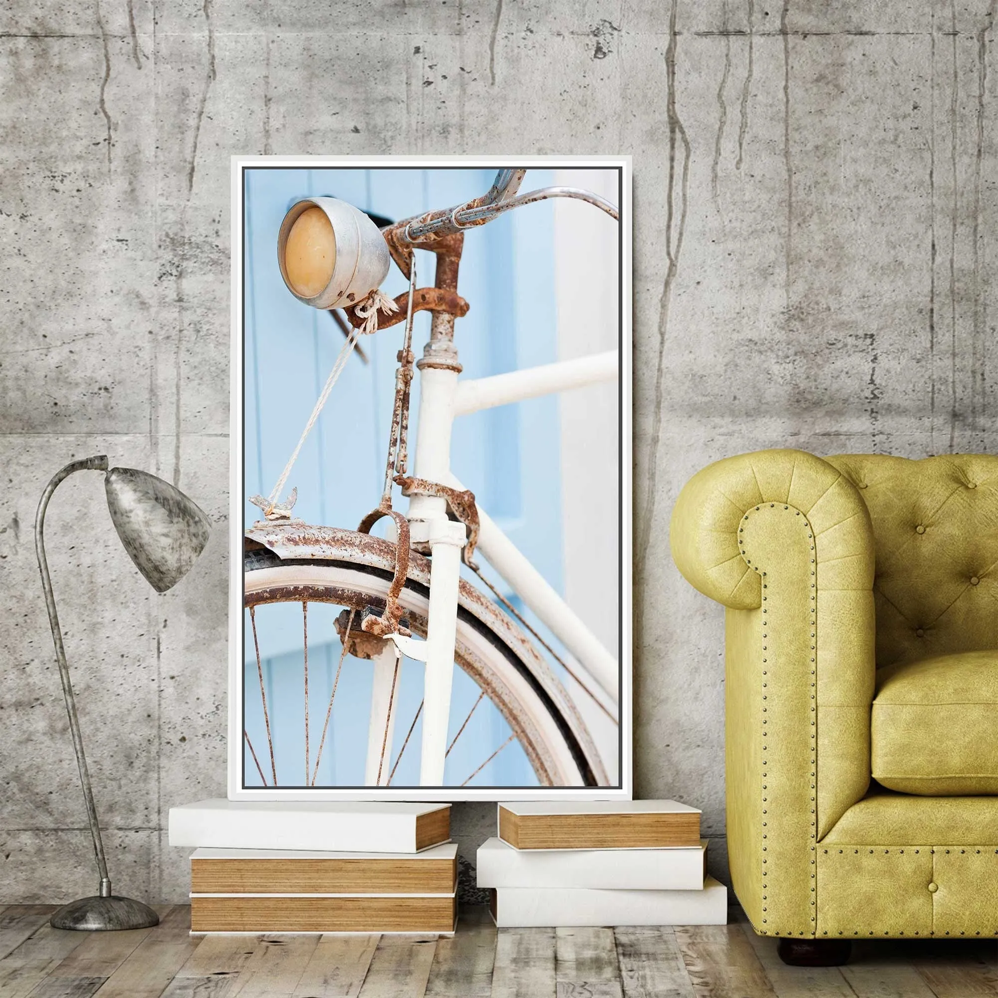 "2 Old Bike " Print on Floating Canvas