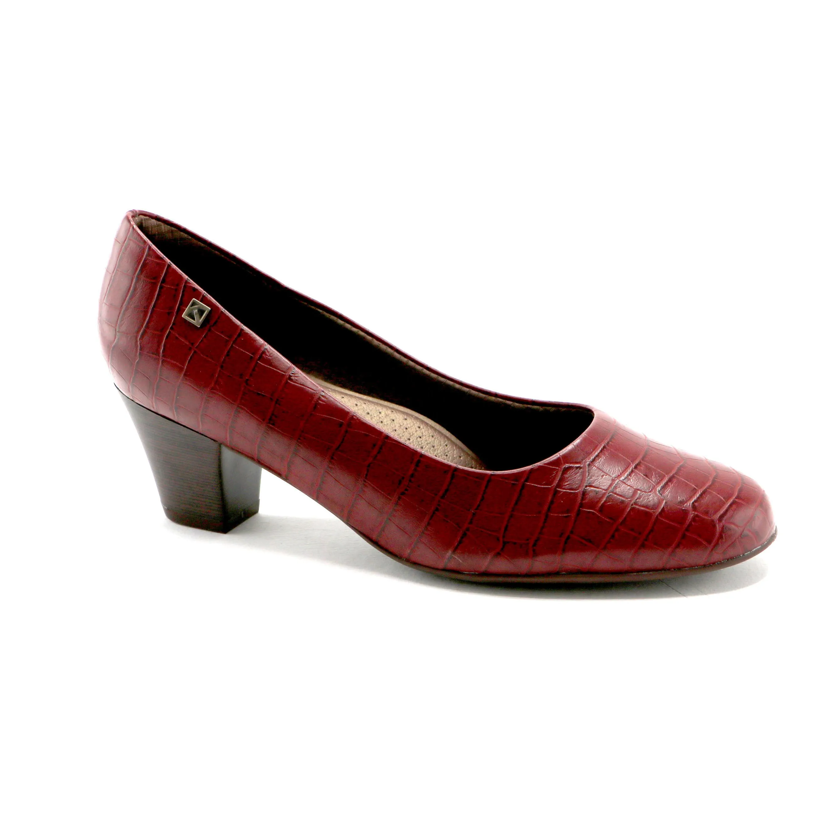Red Croco Pumps for Womens (110.110)