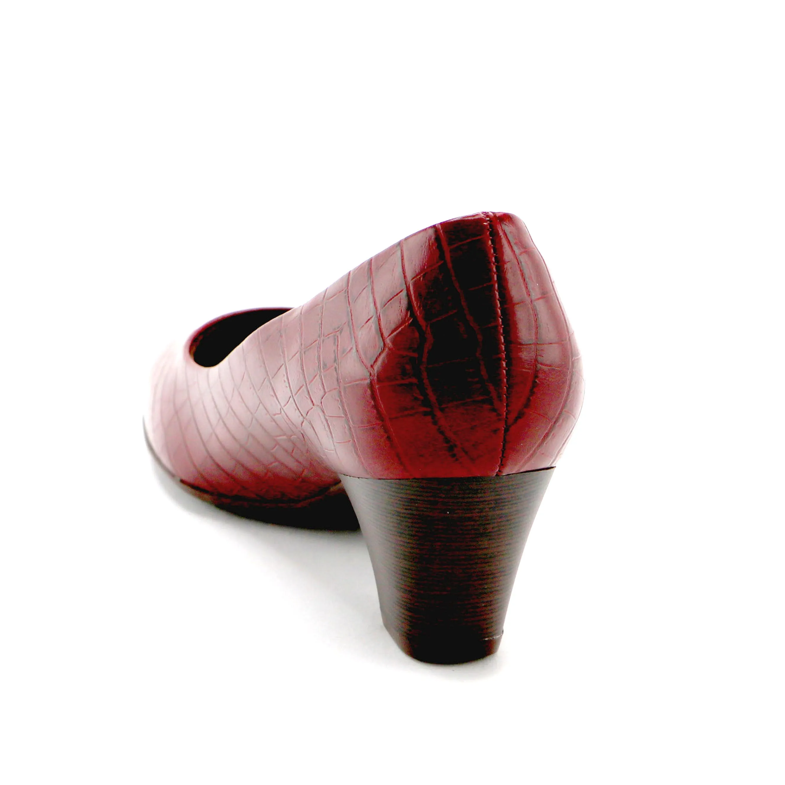 Red Croco Pumps for Womens (110.110)