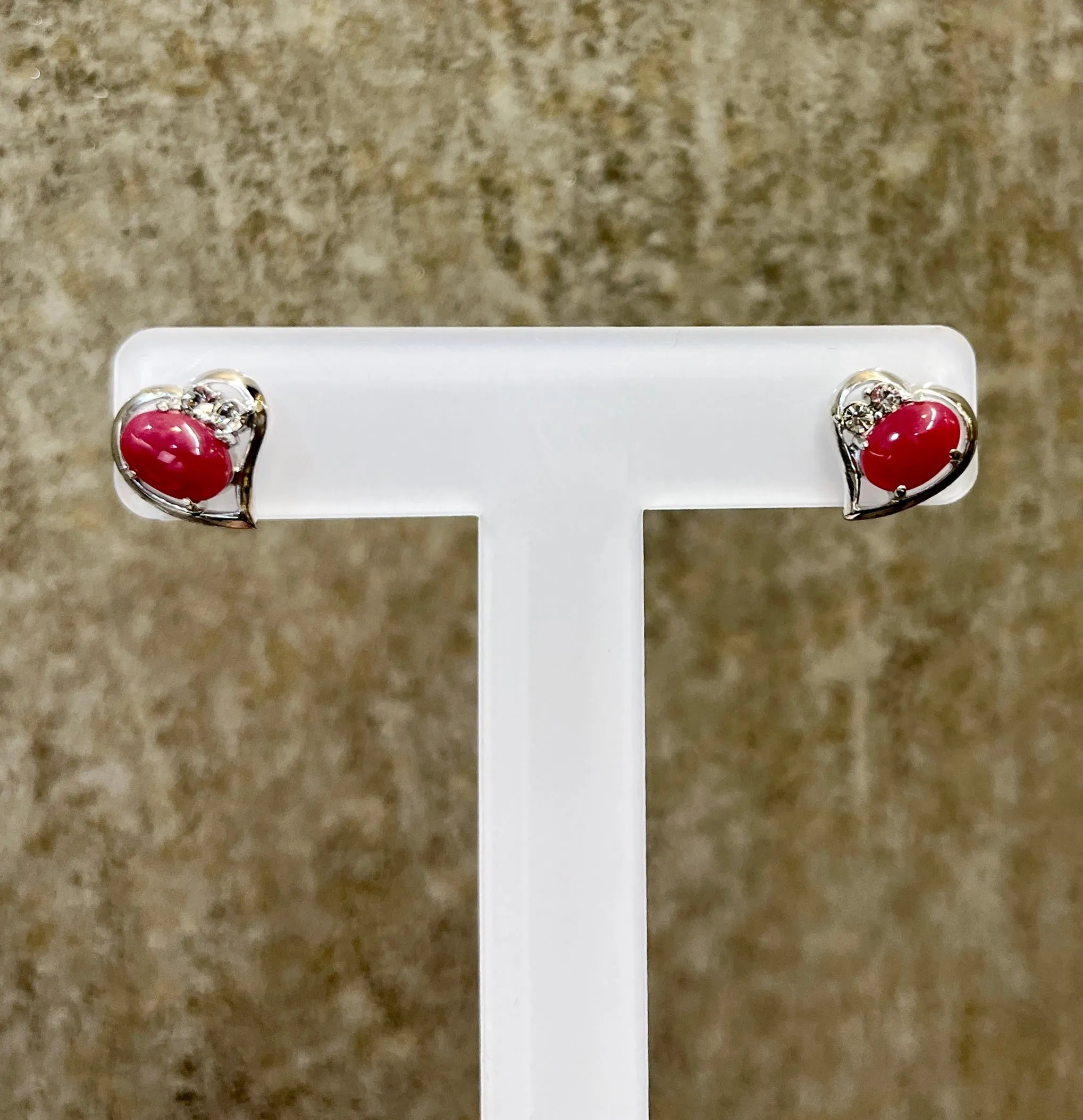 Rhodonite Earrings in Sterling Silver