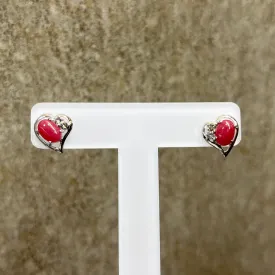 Rhodonite Earrings in Sterling Silver