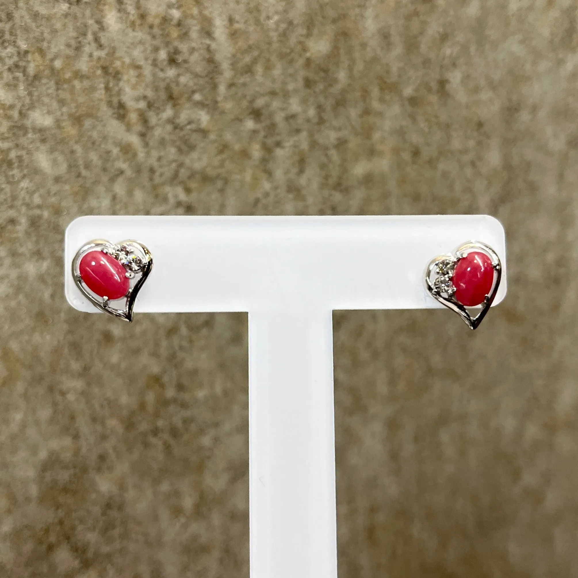 Rhodonite Earrings in Sterling Silver