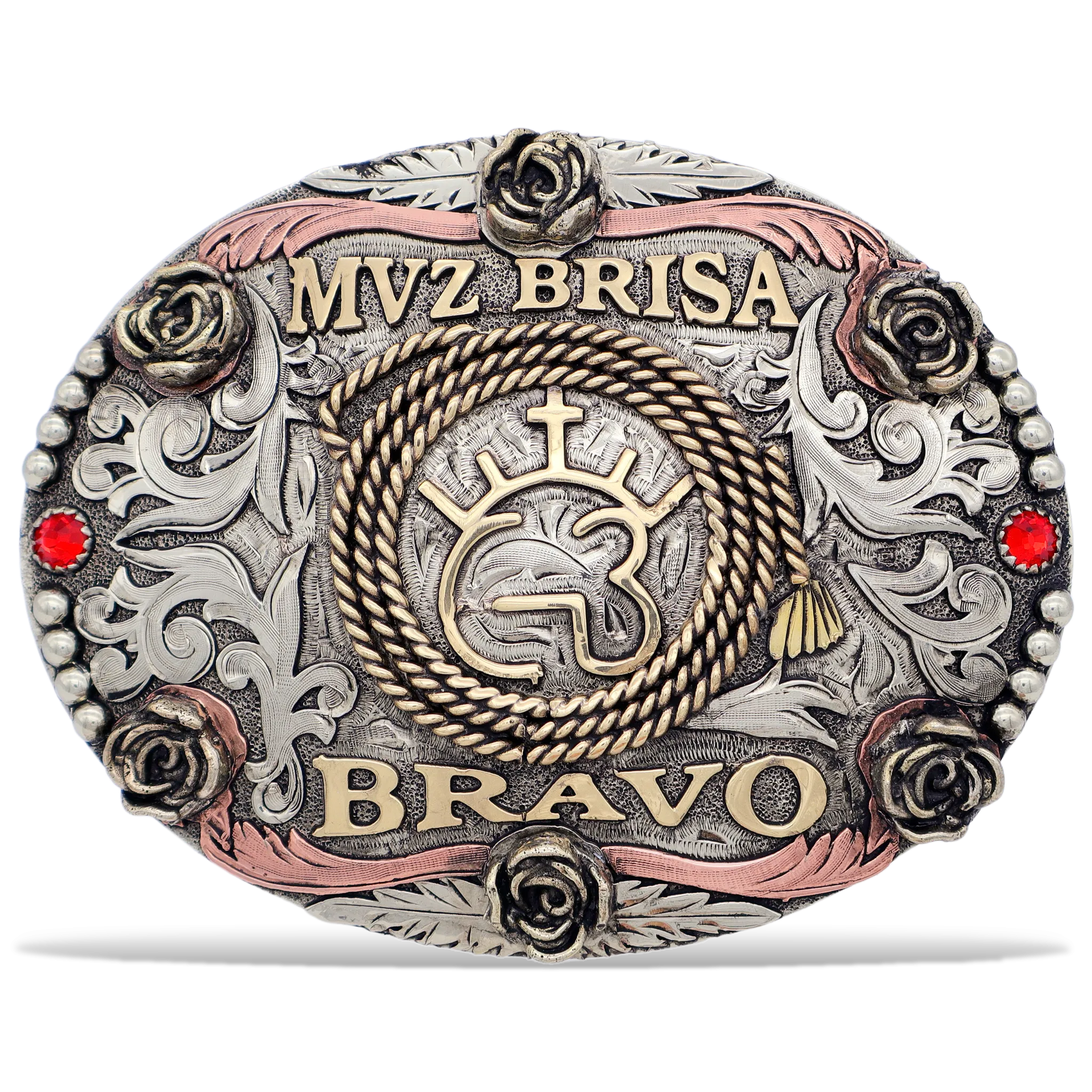 Rope 'N Rosebud Custom Buckle