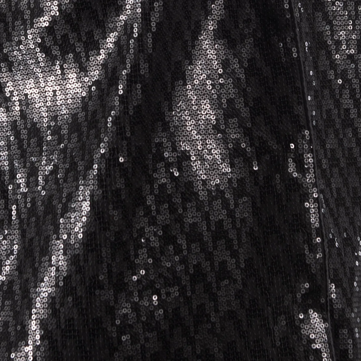 Sequin Notch Collar Lined Blouse in Black