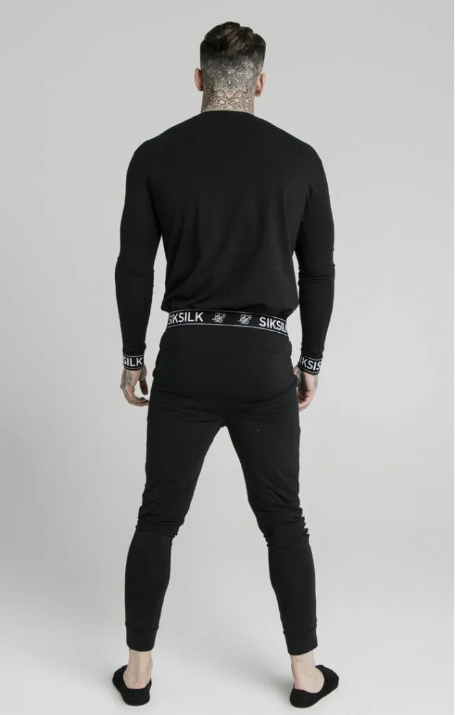 SikSilk L/S Lounge Tee – Black