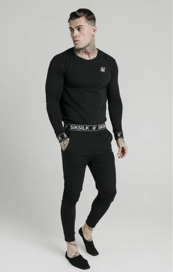 SikSilk L/S Lounge Tee – Black
