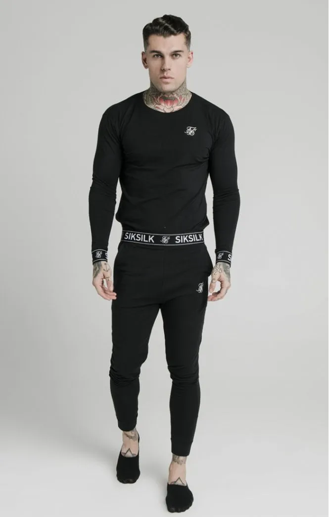 SikSilk L/S Lounge Tee – Black