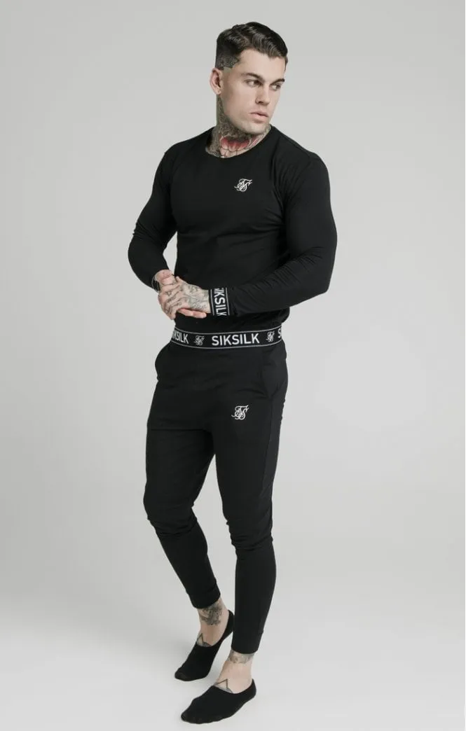 SikSilk L/S Lounge Tee – Black