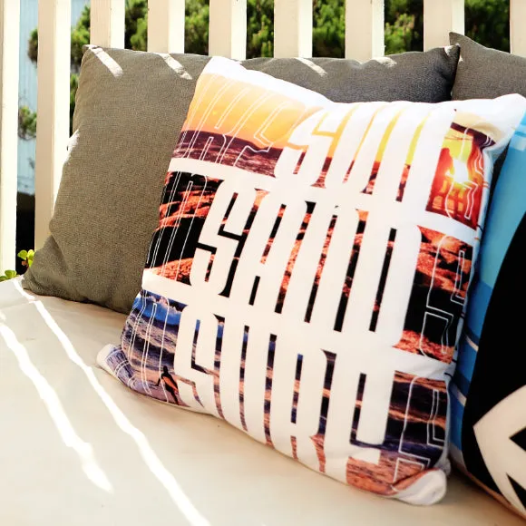 Sun Sand Surf Indoor or Outdoor Pillow