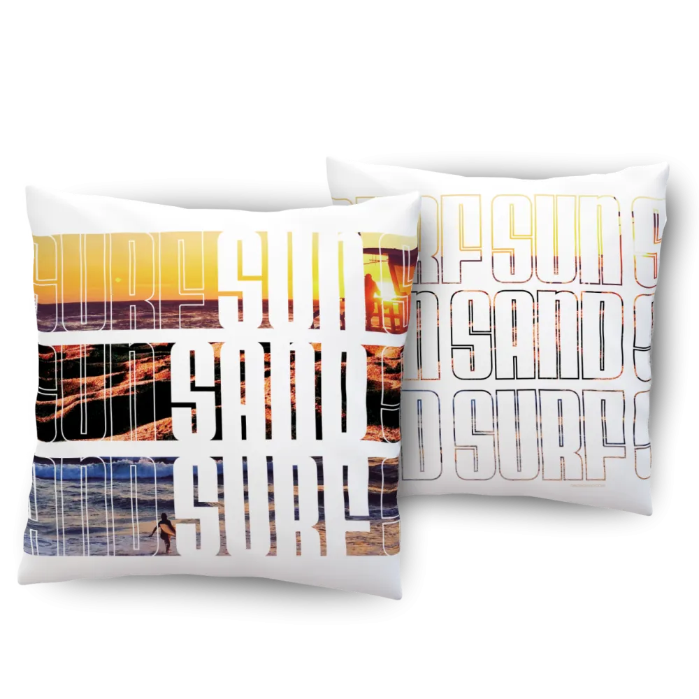Sun Sand Surf Indoor or Outdoor Pillow