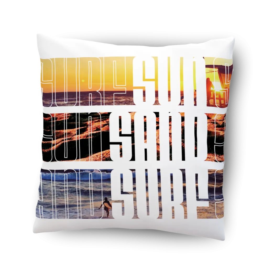 Sun Sand Surf Indoor or Outdoor Pillow