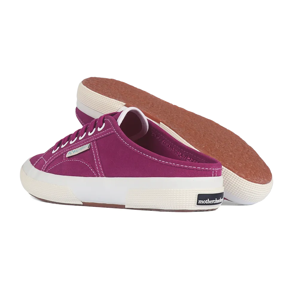 Superga X Motherchuckers 2402 Suede Mule Fuchsia Orchid
