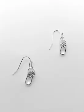 Theresa Sparkly Flip Flops-Silver