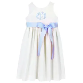 White Linen Picnic Dress