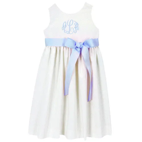 White Linen Picnic Dress