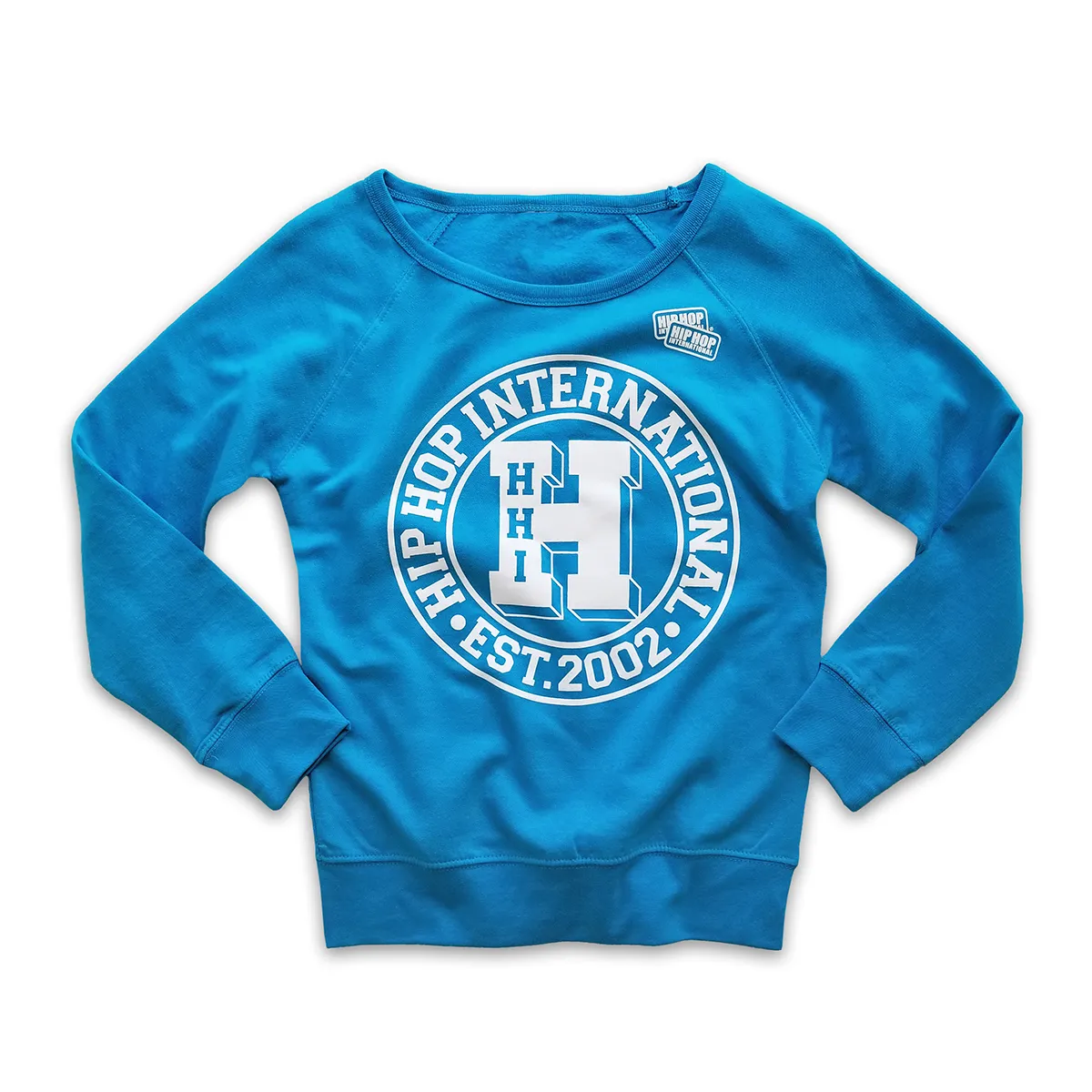 WOMENS FLEECE PULLOVER CREW - NEW VARSITY CIRCLE-BLUE