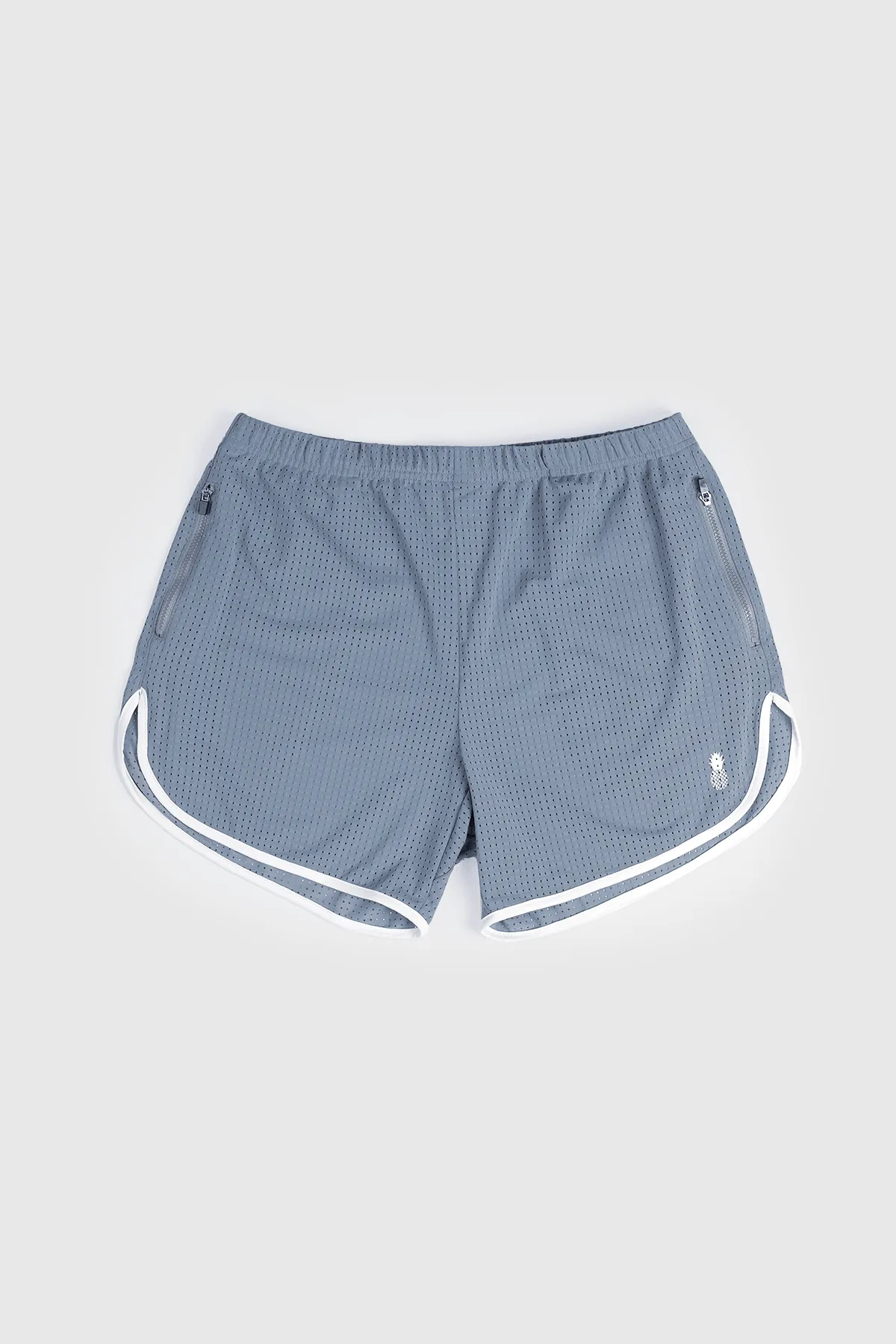 Work-It-Out Perforated 4" Short Shorts - Arctic Blue
